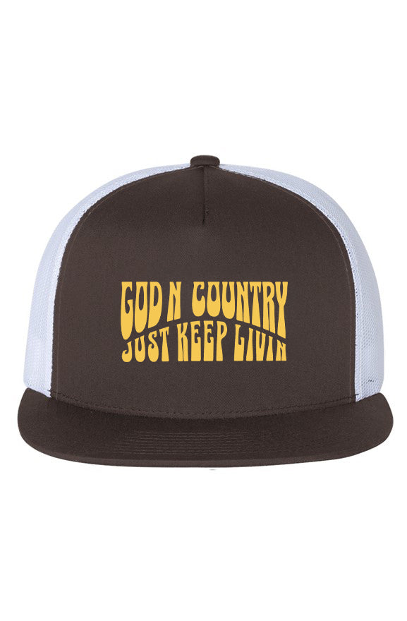 God N Country Just Keep Livin Mesh Back Hat